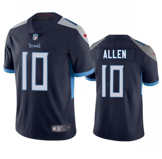 Men's Navy Tennessee Titans #10 Brandon Allen 2025 Vapor Untouchable Stitched Jersey